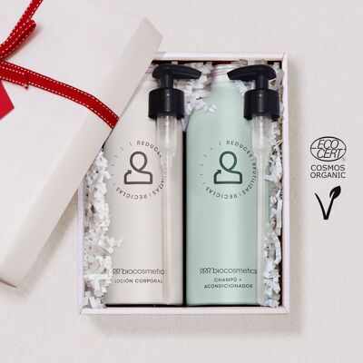 CONFEZIONE REGALO COMBO. Shampoo Condizionatore Biologico + Lozione Corpo 500 ml