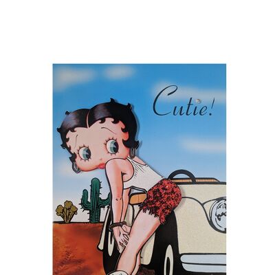 Betty Boop Cutie Decoupage Blank Greetings Card (3D)