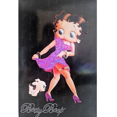 Betty Boop Flirt Decoupage Carte de voeux vierge (3D)