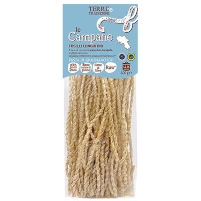 Fusilli Lunghi Bio di antico grano duro Saragolla “Le Campane”
PASTA DI GRAGNANO IGP