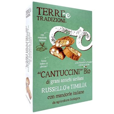 Cantuccini Bio di antichi grani italiani Russello e Timilìa con mandorle italiane