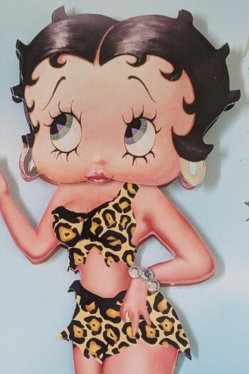 Betty Boop Jungle Queen Decoupage Carte de voeux vierge (3D) 4