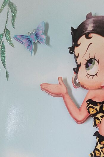 Betty Boop Jungle Queen Decoupage Carte de voeux vierge (3D) 5