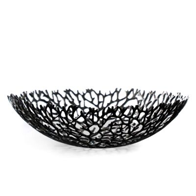 ADM - Objeto decorativo 'Coralli' - Color negro - 6 x 25 x 25 cm