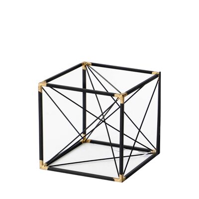 ADM - Decorative object 'Cube Wire' - Black color - 15 x 15 x 15 cm