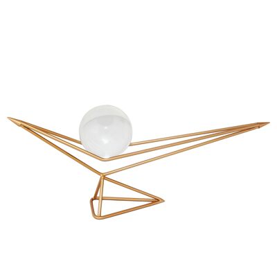 ADM - 'Geometric equilibrium' decorative object - Copper color - 20 x 52 x 11 cm