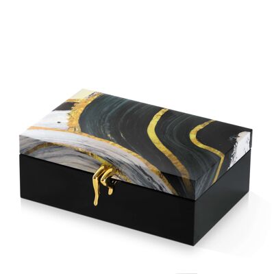 ADM - Objeto decorativo 'Caja de piernas' - Color multicolor - 10 x 28,5 x 22 cm