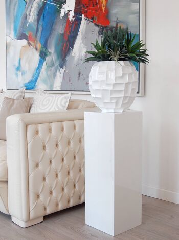 ADM - 'Vase mosaïque de table' - Coloris blanc - 30 x Ø30 cm 3