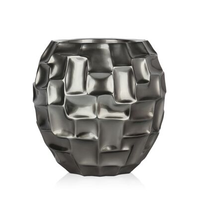 ADM - 'Vase de table mosaïque' - Couleur anthracite - 30 x Ø30 cm