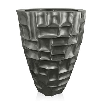 ADM - Porte-fleurs 'Floor mosaic vase' - Couleur anthracite - 70 x Ø55 cm 6