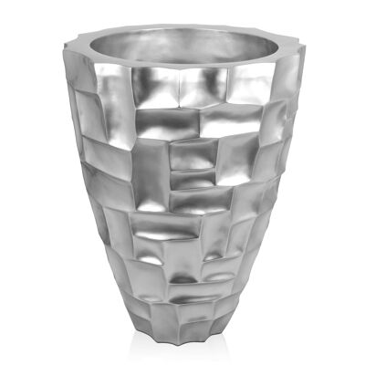 ADM - 'Vase mosaïque de sol' - Couleur argent - 70 x Ø55 cm