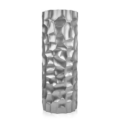 ADM - Porte-fleurs 'Vase mosaïque colonne' - Coloris Argent - 90 x Ø33 cm