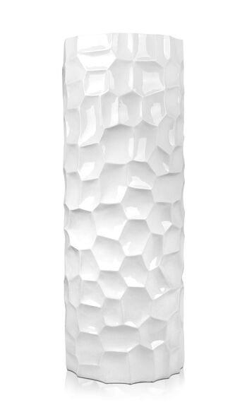 ADM - 'Vase mosaïque colonne' - Coloris blanc - 90 x Ø33 cm 5
