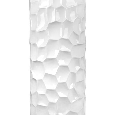 ADM - Portafiori 'Vaso mosaico a colonna' - Colore Bianco - 90 x Ø33 cm