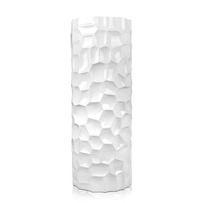 ADM - 'Mosaic column vase' flower holder - White colour - 90 x Ø33 cm