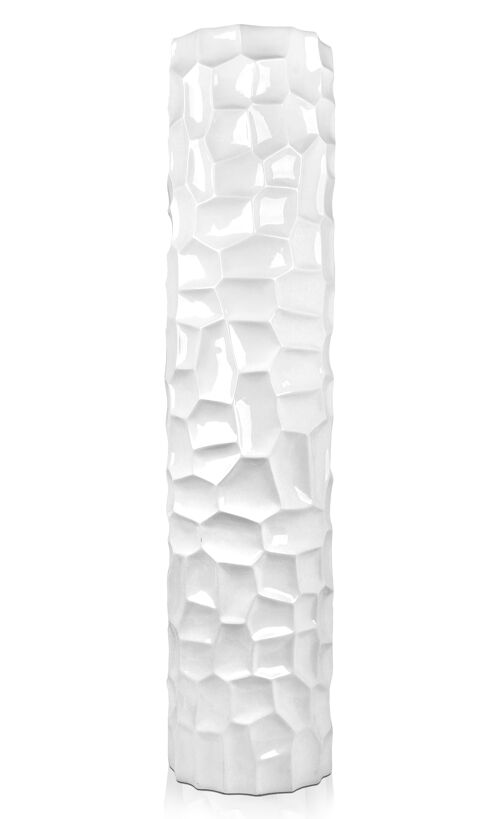 ADM - Portafiori 'Vaso mosaico a colonna' - Colore Bianco - 133 x Ø30 cm