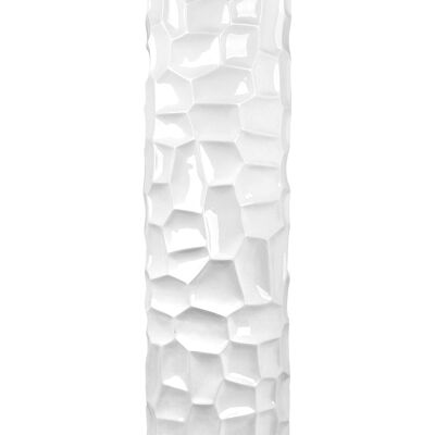 ADM - 'Florero columna mosaico' - Color blanco - 133 x Ø30 cm