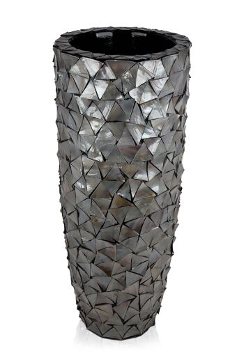 ADM - Jardinière 'New Jungle Cone Vase' - Couleur anthracite - 92 x 38 x 38 cm 1