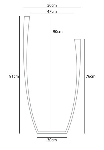 ADM - Porte-fleurs 'New Berlin Vase' - Couleur anthracite - 91 x 50 x 50 cm 4