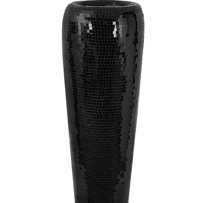 ADM - Vase en verre décoré 'Vaso Conico' - Couleur noire - 109 x 33 x 33 cm