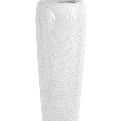 ADM - Decorated glass vase 'Conical Vase' - White color - 124 x 40 x 40 cm
