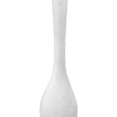 ADM - Vaso decorato in vetro 'Vaso Olpe' - Colore Bianco - 133 x 36 x 36 cm
