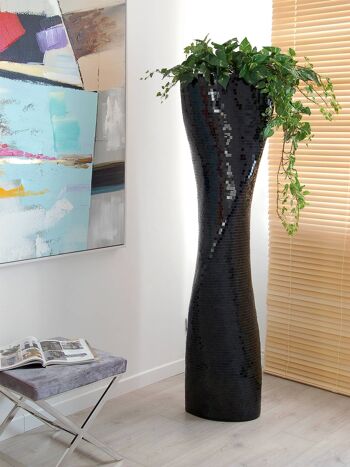 ADM - Vase en verre décoré 'Twist Vase' - Couleur noire - 166 x 45 x 40 cm 6
