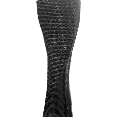 ADM - Florero de vidrio decorado 'Twist Vase' - Color negro - 166 x 45 x 40 cm