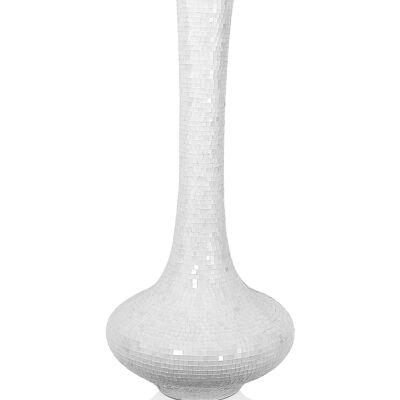 ADM - Vaso decorato in vetro 'Vaso Canapo' - Colore Bianco - 154 x 60 x 60 cm