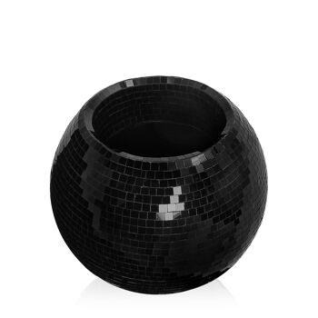ADM - Vase en verre décoré 'Vaso Cesto' - Couleur noire - 32 x 40 x 40 cm 6
