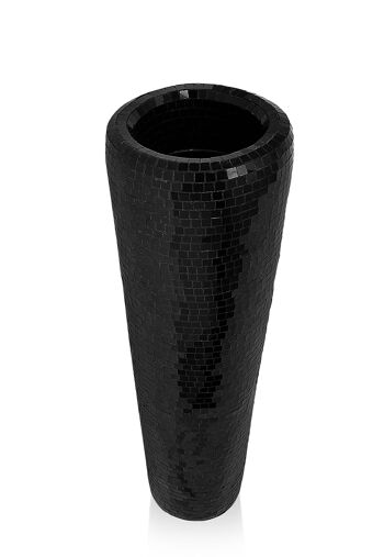 ADM - Vase en verre décoré 'Vaso Conico' - Couleur noire - 81 x 25 x 25 cm 6