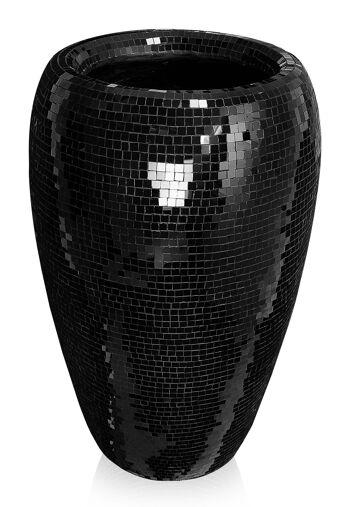 ADM - Vase en verre décoré 'Vaso Giara' - Couleur noire - 90 x 53 x 53 cm 6