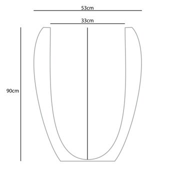 ADM - Vase en verre décoré 'Vaso Giara' - Couleur noire - 90 x 53 x 53 cm 7