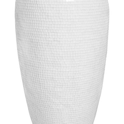 ADM - Decorated glass vase 'Vaso Giara' - White color - 90 x 53 x 53 cm