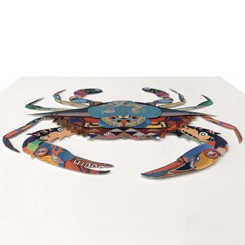 ADM - Tableau collage 3D 'Crabe' - Multicolore - 65 x 65 x 3 cm 8