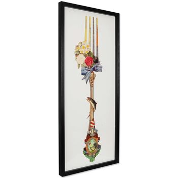 ADM - Tableau collage 3D 'Fourchette' - Multicolore - 90 x 40 x 3 cm 7