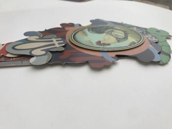 ADM - Tableau collage 3D 'Fourchette' - Multicolore - 90 x 40 x 3 cm 10