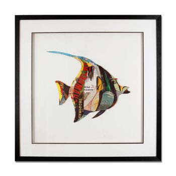 ADM - Photo collage 3D 'Poisson tropical 2' - Couleur multicolore - 60 x 60 x 3 cm 6