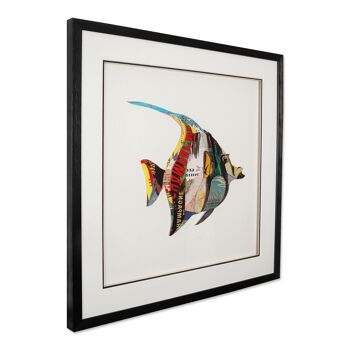 ADM - Photo collage 3D 'Poisson tropical 2' - Couleur multicolore - 60 x 60 x 3 cm 7