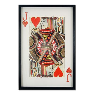 ADM - Cuadro collage 3D 'Jack of Hearts' - Multicolor - 90 x 60 x 4 cm