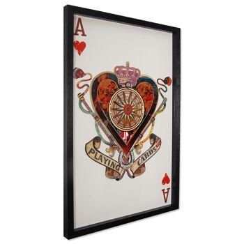 ADM - Tableau collage 3D 'Ace of Hearts' - Multicolore - 90 x 60 x 4 cm 7
