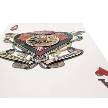 ADM - Tableau collage 3D 'Ace of Hearts' - Multicolore - 90 x 60 x 4 cm 8