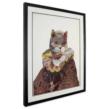 ADM - Photo collage 3D 'Chat dans une ancienne robe noble' - Couleur multicolore - 90 x 72 x 4 cm 7