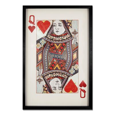 ADM - 3D collage painting 'Woman of Hearts' - Multicolored - 90 x 60 x 4 cm