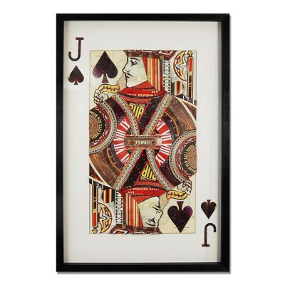 ADM - 3D collage picture 'Jack of Spades' - Multicolored - 90 x 60 x 4 cm