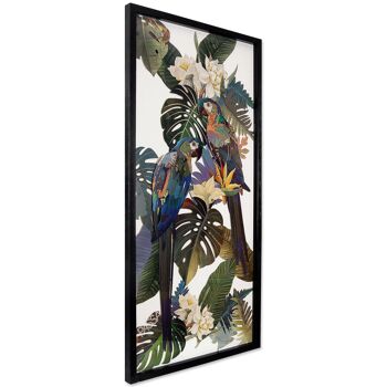ADM - Photo collage 3D 'Perroquets dans la jungle 2' - Couleur multicolore - 100 x 50 x 3 cm 7