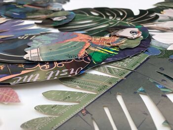 ADM - Photo collage 3D 'Perroquets dans la jungle 2' - Couleur multicolore - 100 x 50 x 3 cm 9