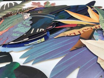 ADM - Photo collage 3D 'Perroquets dans la jungle 2' - Couleur multicolore - 100 x 50 x 3 cm 5