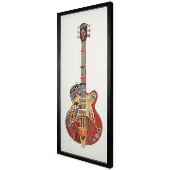 ADM - Tableau collage 3D 'Guitare électrique' - Couleur multicolore - 90 x 40 x 3 cm 2
