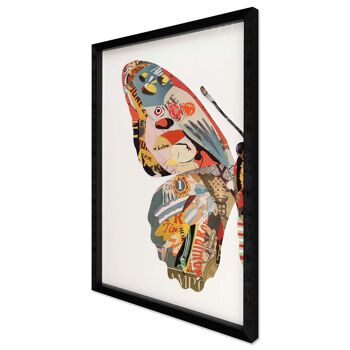 ADM - Tableau collage 3D 'Demi Papillon' - Multicolore3 - 70 x 50 x 3 cm 6